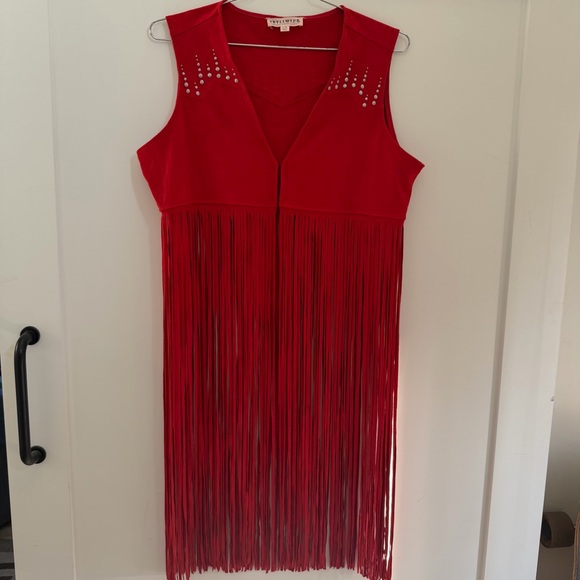 Idyllwind Jackets & Blazers - Idyllwild Miranda Lambert Red Fringe Studded Vest – Large – Rodeo Festival